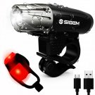 SIGEM Bike Light Set, Ultra Bright, USB Rechargeable, Premium LED Front Headl...