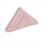 YCC Linen - 20 Inch Square Premium Polyester Cloth Napkins 10 Pack - Blush, O...