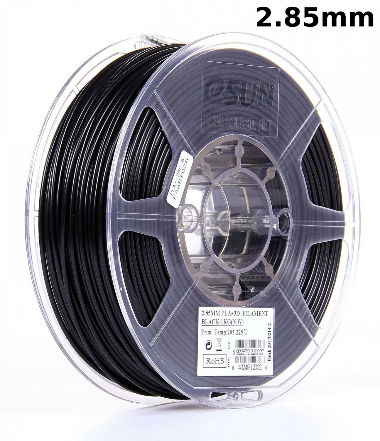 eSUN 3mm Black PLA PRO (PLA+) 3D Printer Filament 1KG Spool (2.2lbs), Actual ...