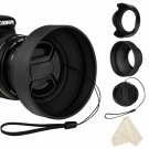 Veatree 67mm Lens Hood Set, Collapsible Rubber Lens Hood with Filter Thread +...