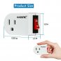 Grounded Outlet Adapter 2 Pack, Kasonic 3 Prong Grounded Single Port Power Ad...