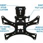 Mount-It! MI-601 Full-Motion Tilting, Swiveling, Articulating LCD TV Wall Mou...