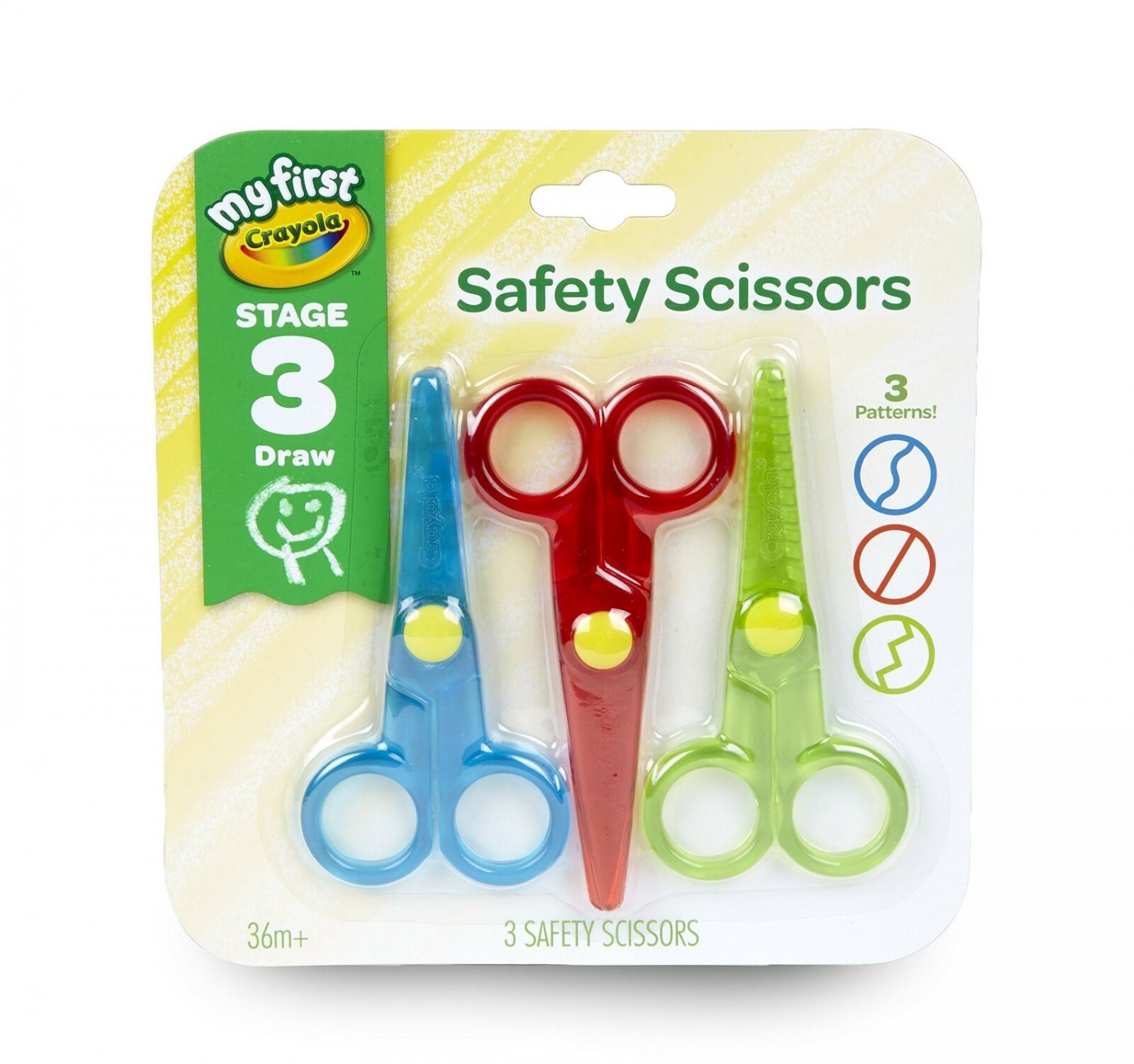 Crayola My First Safety Scissors, Toddler Art Supplies, 3ct My First Scissors
