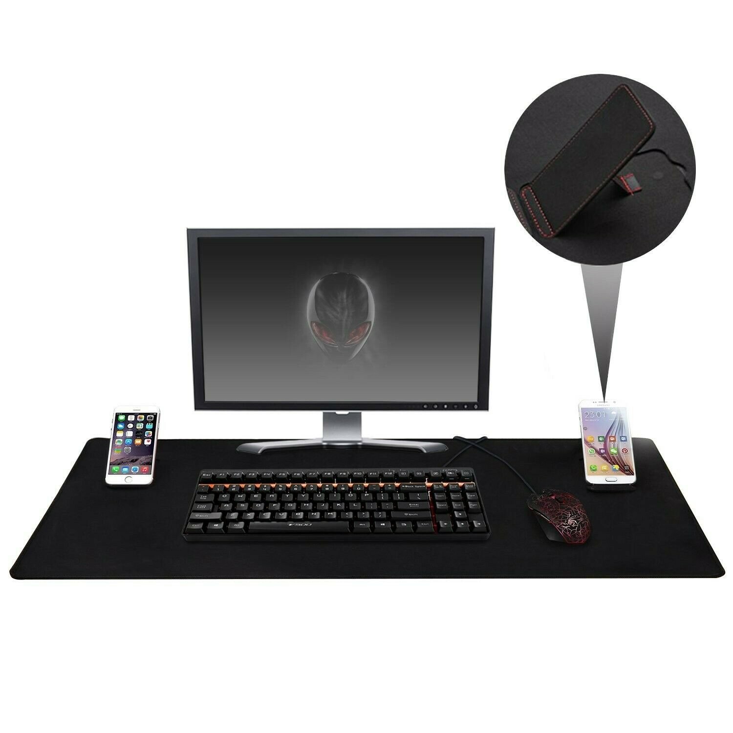 Large Gaming Mouse Pad/Mat Desk Pad, Jelly Comb 34"x23" Extended Mousemats wi...