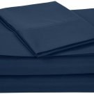 AmazonBasics Microfiber Sheet Set - Twin XL, Navy Blue 1-Pack