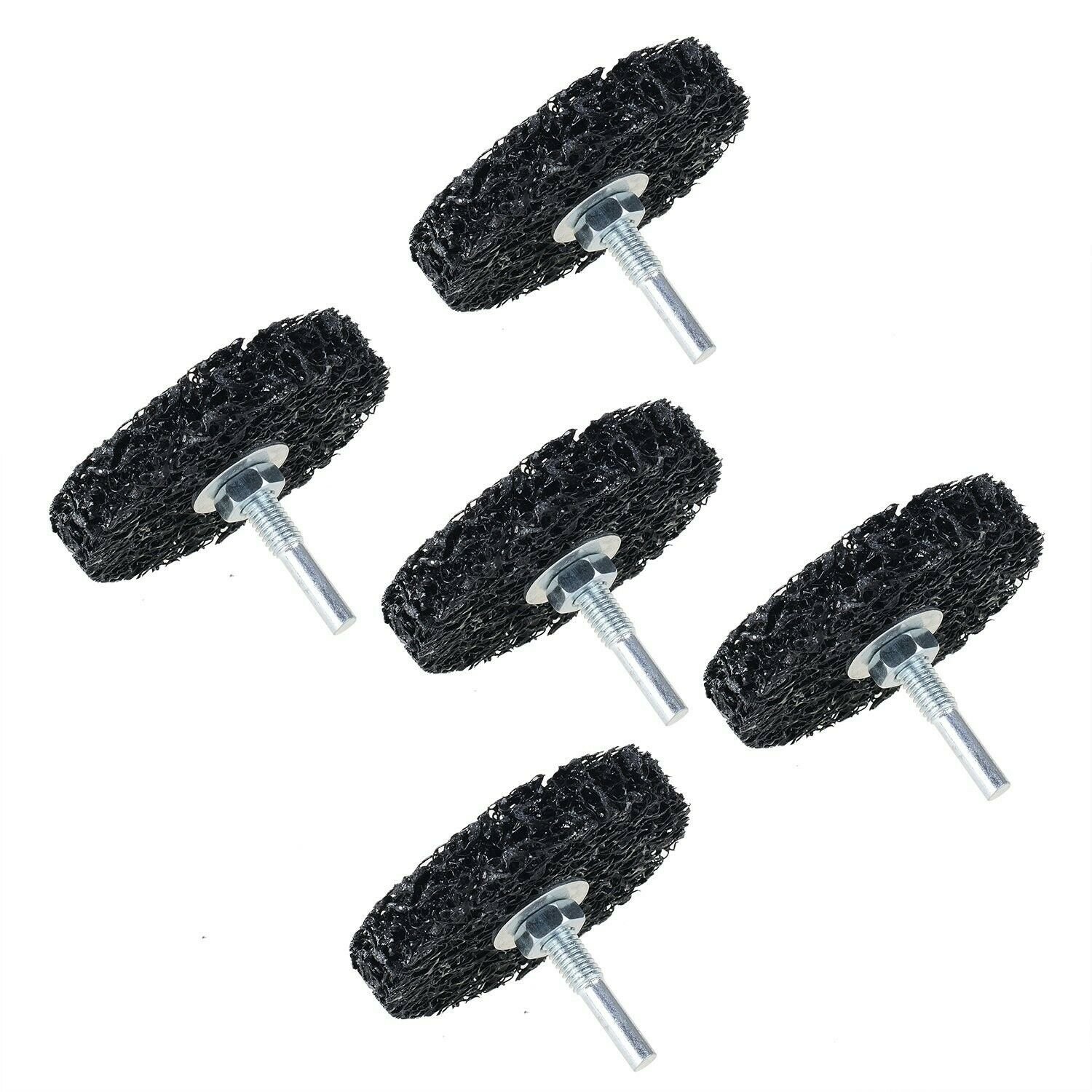 5-Pack 3'' inch Poly Strip Wheel Surface Conditioning Rust Paint Remove Clean...