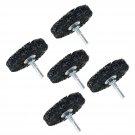 5-Pack 3'' inch Poly Strip Wheel Surface Conditioning Rust Paint Remove Clean...