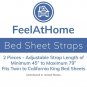 FeelAtHome Bed Sheet Holder Straps Criss-Cross - Pack of 2 Sheet Straps Suspe...