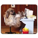 Funny Cute Animal Rabbit Bunny Personalized Custom Gaming Mouse Pad Rubber Du...