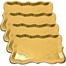 10 Gold Rectangle Trays for Dessert Table Serving Parties 9" x 13" Heavy Duty...