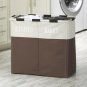 Whitmor Easycare Double Laundry Hamper - Lights and Darks Separator - Java 1