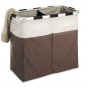 Whitmor Easycare Double Laundry Hamper - Lights and Darks Separator - Java 1