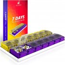 Large Pill Box Organizer Holder - Weekly Medicine Organizer 2 Times a Day - M...