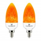Hansang E12 LED Flame Effect Light Bulb,3 Watt Flickering Fire Bulbs,Creative...