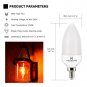 Hansang E12 LED Flame Effect Light Bulb,3 Watt Flickering Fire Bulbs,Creative...