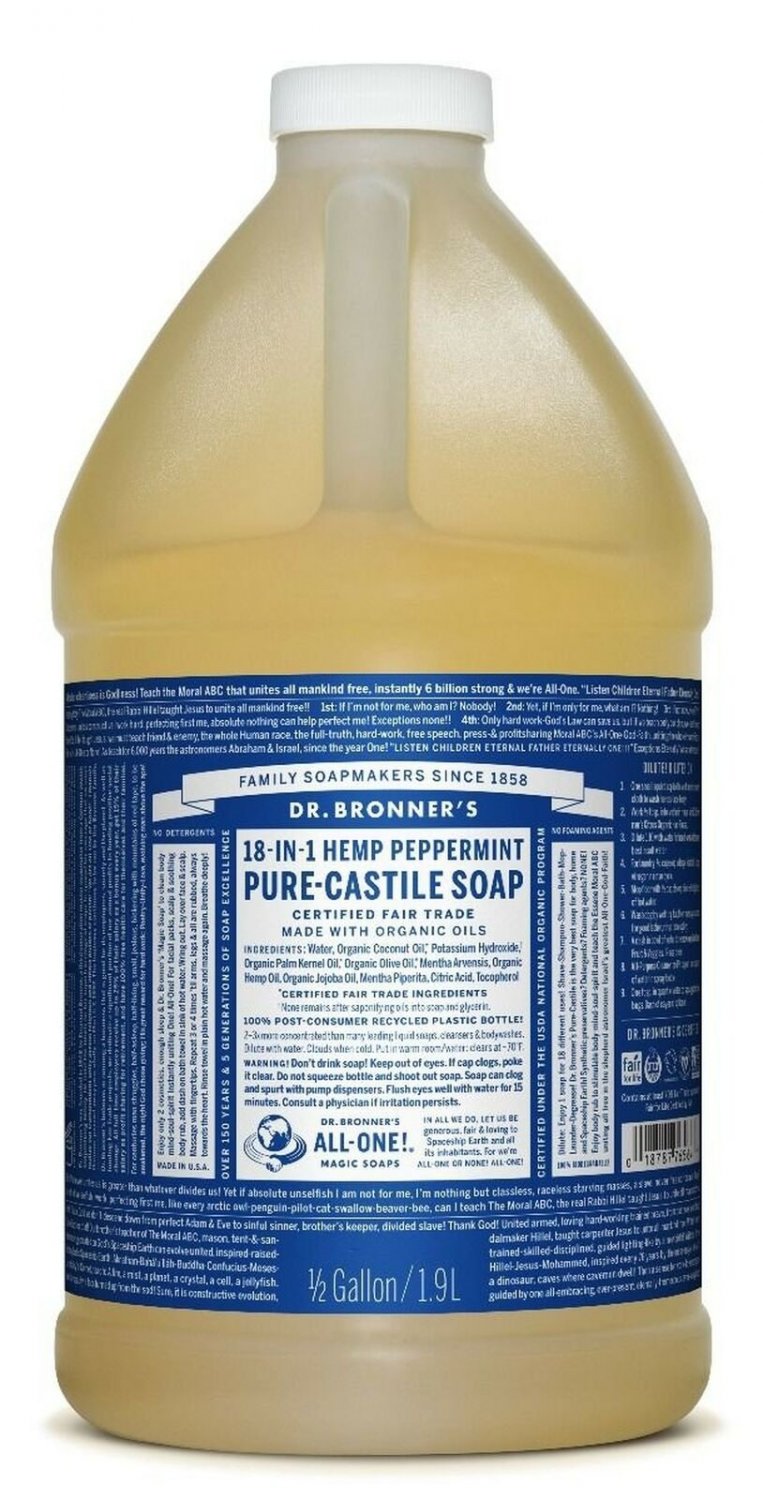Dr. Bronner&acirc;��s - Pure-Castile Liquid Soap (Peppermint, 64 ounce) - Made with O...