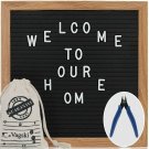 Letter Board - 10'' x 10'' Black Felt Letter Board with 400 Letters, Changeab...