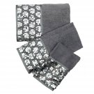 Popular Bath Bath Towels, Sinatra Collection, 3-Piece Set, Silver Towel Set