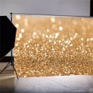 7 ft X 5 ft Gold Glitter Sequin Backdrop,Photography Video Background Screen,...