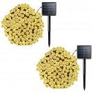 Lalapao 2 Pack Solar String Lights 72ft 22m 200 LED 8 Modes Solar Powered Out...