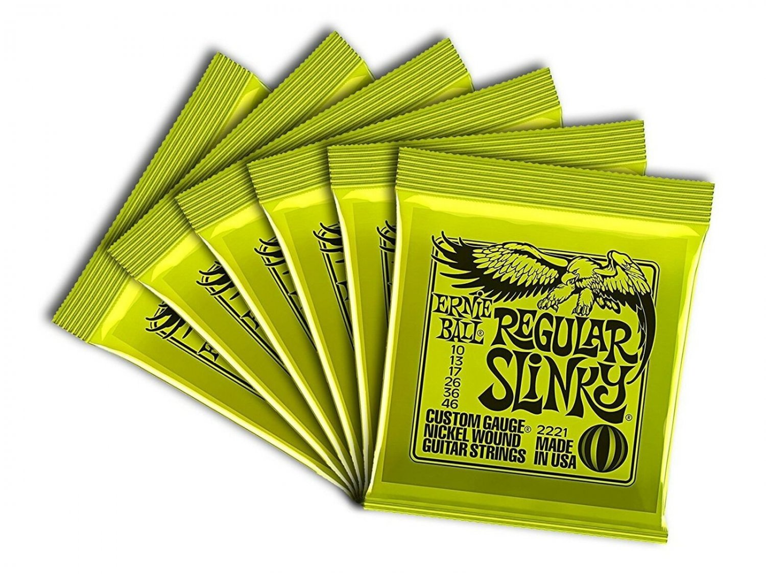 Ernie Ball Regular Slinky Custom Gauge Nickel Wound Guitar String - Set.010 -...