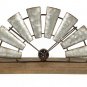 Galvanized Half Windmill Decor