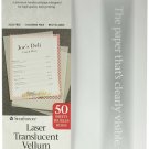 Strathmore 59-854 Laser Vellum Inkjet Paper, 8.5"x11", 50 Sheets white/ivory