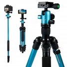 MACTREM Tripod DSLR SLR Tripod, 62.5" Light-Weight Aluminum Alloy Camera Trip...