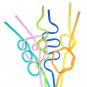 Crazy Loop Straws, (Pack of 36) WFEXD Crazy Silly Colorful Reusable Drinking ...
