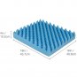 Egg Crate Sculpted Foam Seat Cushion Without Back, Blue