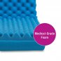 Egg Crate Sculpted Foam Seat Cushion Without Back, Blue