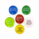 Lifeforce Glass Recovery Stones, 6 Daily Reminders for Encouragement in Sobri...