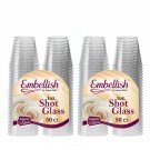 Embellish Hard Plastic 1oz Clear Shot Glass 100 count 1 oz 2 Pack (100 Count)