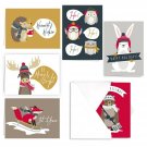 Woodland Animals Holiday Card Pack - Set of 36 cards - 6 of each design, vers...