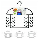 3 Pc Tank Top Closet Organizer Hangers, Black Steel, USA Patented 3 pc tank