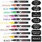 Professional Artist Quality Fine Tip Chalk Markers - Set of 12 Color Liquid P...