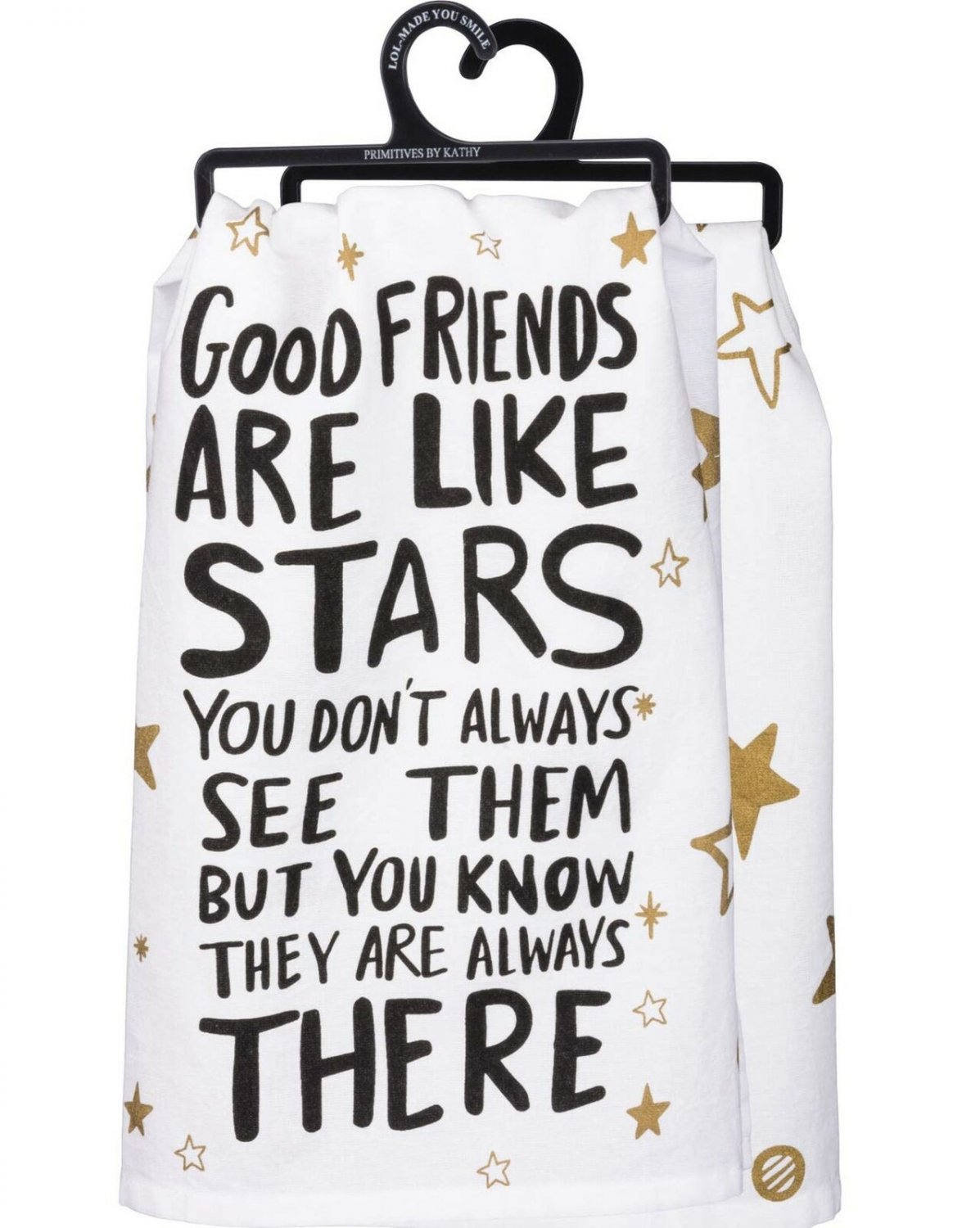 Primitives by Kathy Dish & Tea Towel Good Friends Are Like Stars You Don't Al...