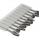 YUFUTOL Carbide Burr Set - 10pcs Double Cut Solid Carbide Rotary Burrs 3mm(0....