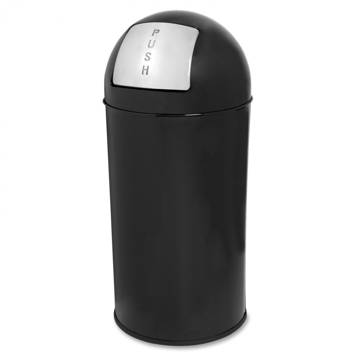 Genuine Joe Push Open Round Top Receptacle