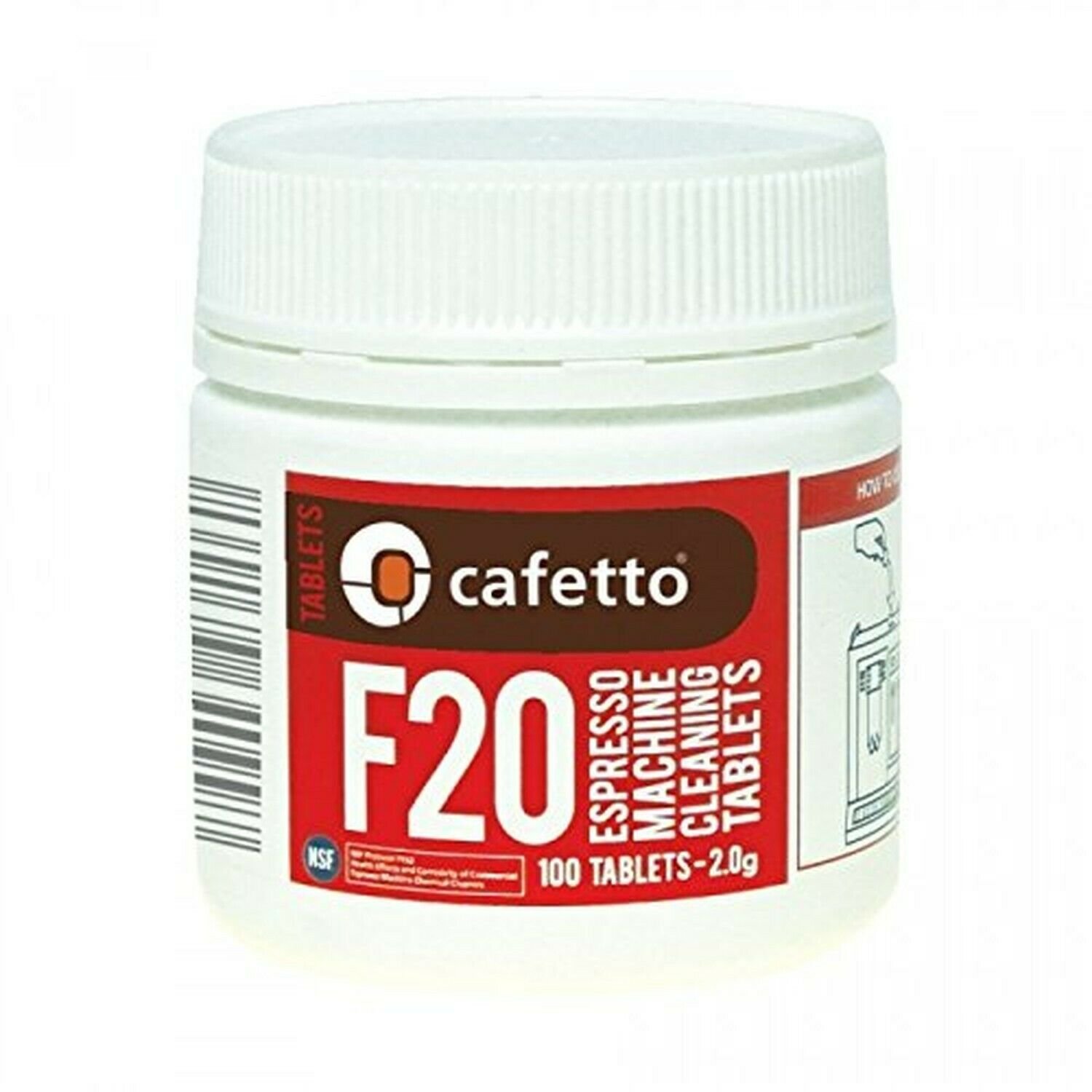 Cafetto F20 High Performance Espresso Machine Cleaning Tablets (100 Count Tab...