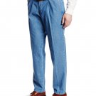 Lee Men's Stain Resistant Relaxed-Fit Pleated Denim Pant 38W x 30L Stonewash