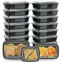 Green Label [21 Pack] Assorted Meal Prep Containers [3 Sizes] with Lids, Bent...