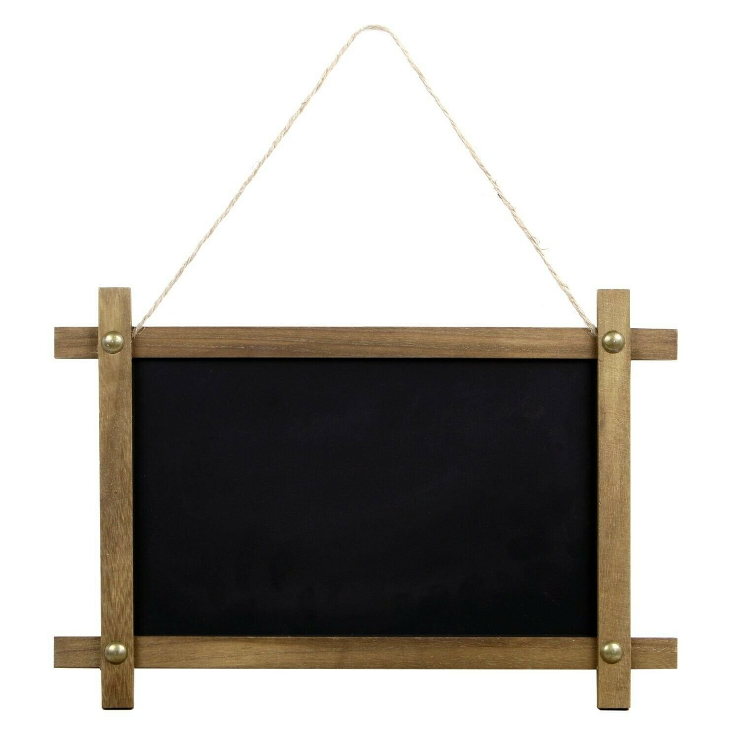 Rustic Framed Hanging Chalkboard Sign with Magnetic Chalk Board Surface, Comp...