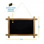 Rustic Framed Hanging Chalkboard Sign with Magnetic Chalk Board Surface, Comp...
