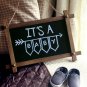 Rustic Framed Hanging Chalkboard Sign with Magnetic Chalk Board Surface, Comp...