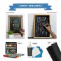 Rustic Framed Hanging Chalkboard Sign with Magnetic Chalk Board Surface, Comp...