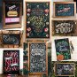 Rustic Framed Hanging Chalkboard Sign with Magnetic Chalk Board Surface, Comp...