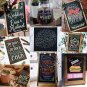 Rustic Framed Hanging Chalkboard Sign with Magnetic Chalk Board Surface, Comp...