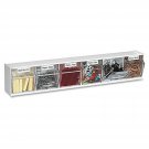 Deflecto Tilt Bins, Interlocking 6-Bins, 23" x 3" x 4", White (20603OP) 6 Bins