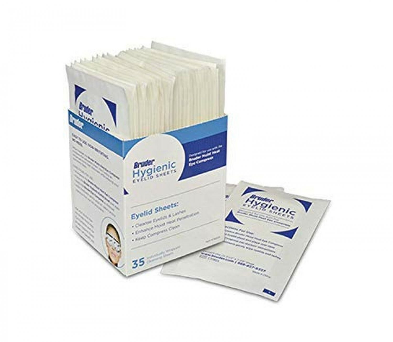 Bruder Hygienic Eyelid Sheets Micro Fine Individually Wrapped Untreated Sheet...